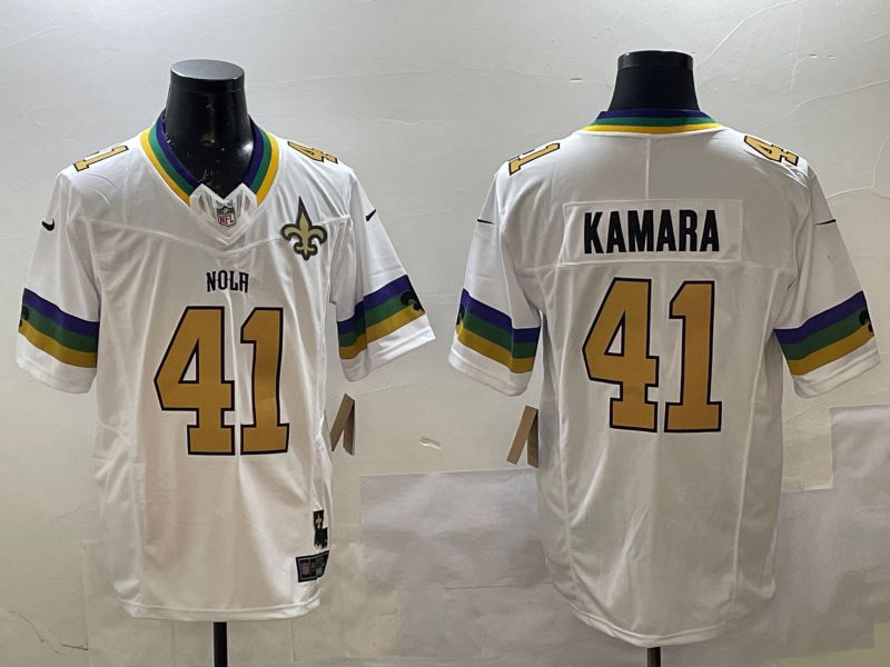 Men New Orleans Saints #41 Kamara White three generations 2025 Nike Limited NFL Jersey style 3